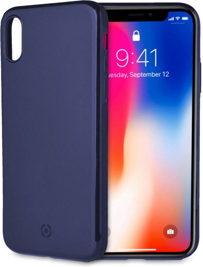 Celly backcover Ghost Skin iPhone X XS polyurethaan blauw