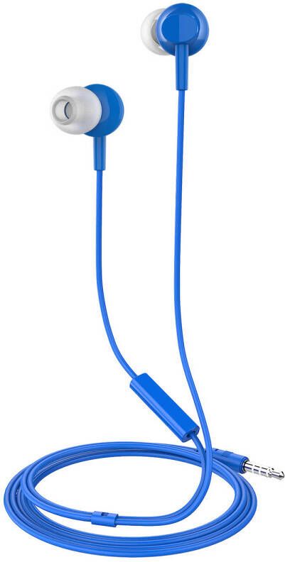 Celly oordopjes Procompact in ear 3 5 mm-jack 120 cm blauw