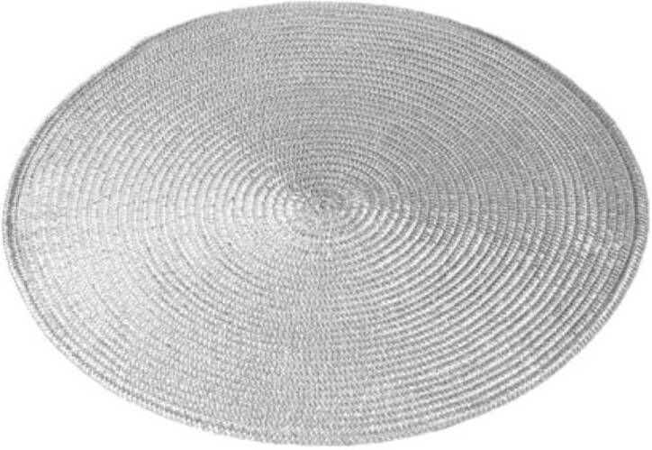 Cepewa Ronde placemat zilver polypropeen 38 cm Placemats