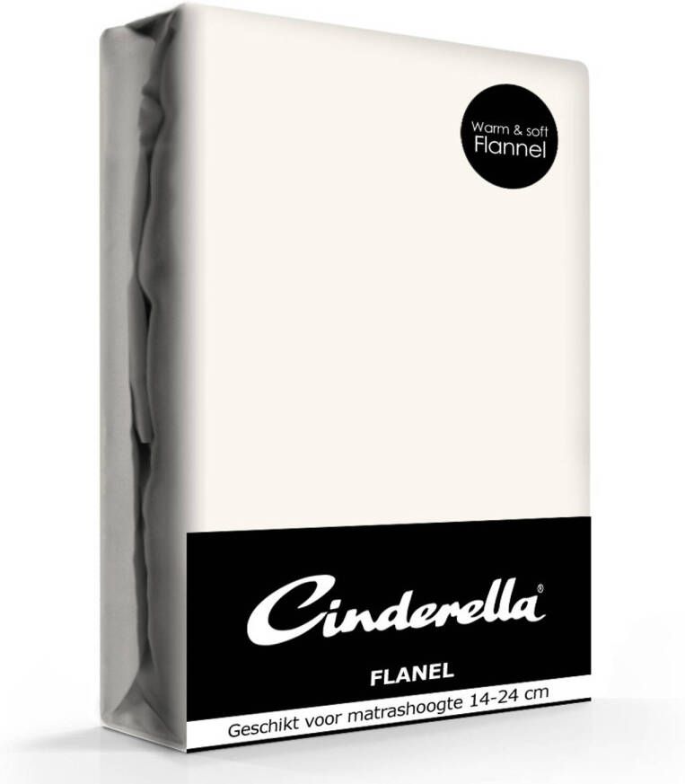 Cinderella Flanellen Hoeslaken Naturel-160x200 210cm