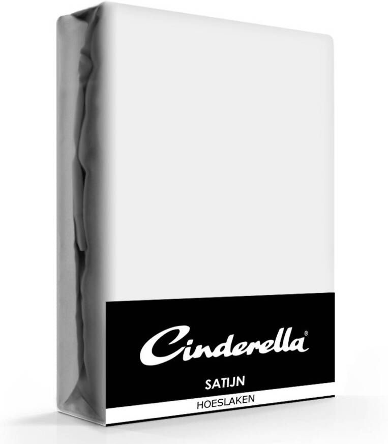 Cinderella Hoeslaken Satijn Light Grey-180 x 220 cm