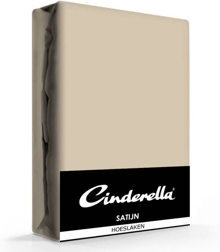 Cinderella Sundays Hoeslaken 2 Persoons 100% Katoen-Satijn 120x200 cm tot 25 cm Taupe - Foto 3