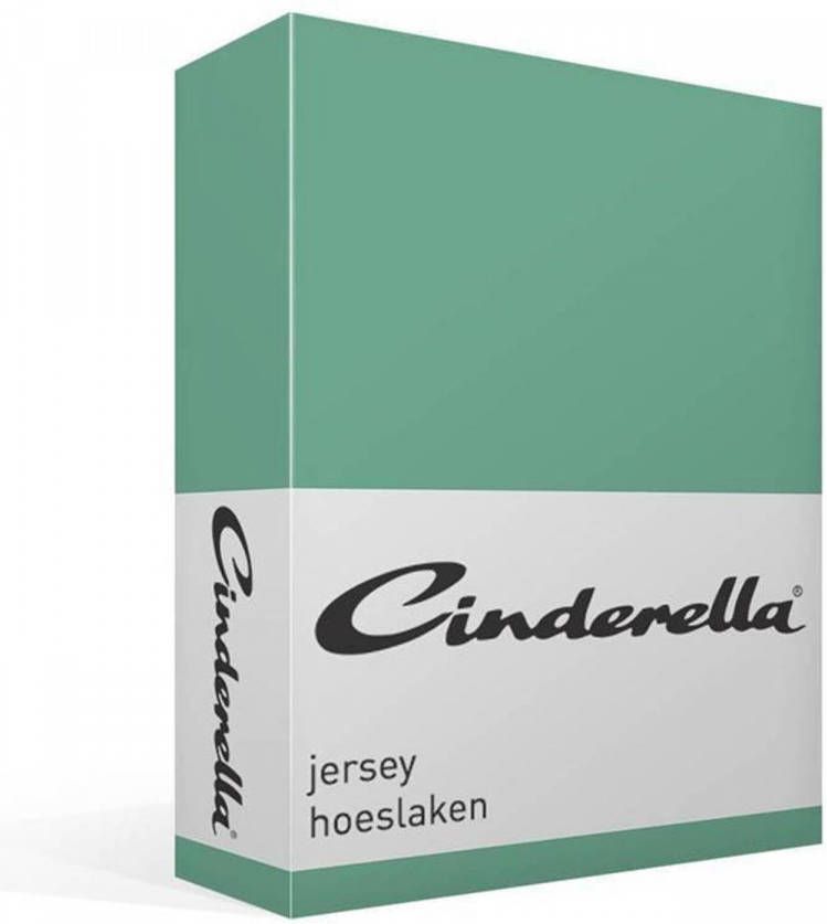 Cinderella Jersey Hoeslaken 100% Gebreide Jersey Katoen Lits-jumeaux (180x200 Cm) Mineral