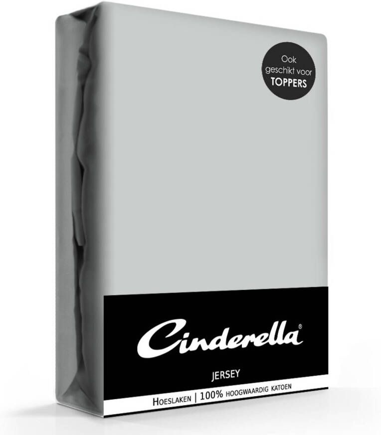 Cinderella Hoeslaken Geschikt voor Boxspring Jersey 80 90x220 of 100x200 cm tot 25 cm Lichtgrijs - Foto 8