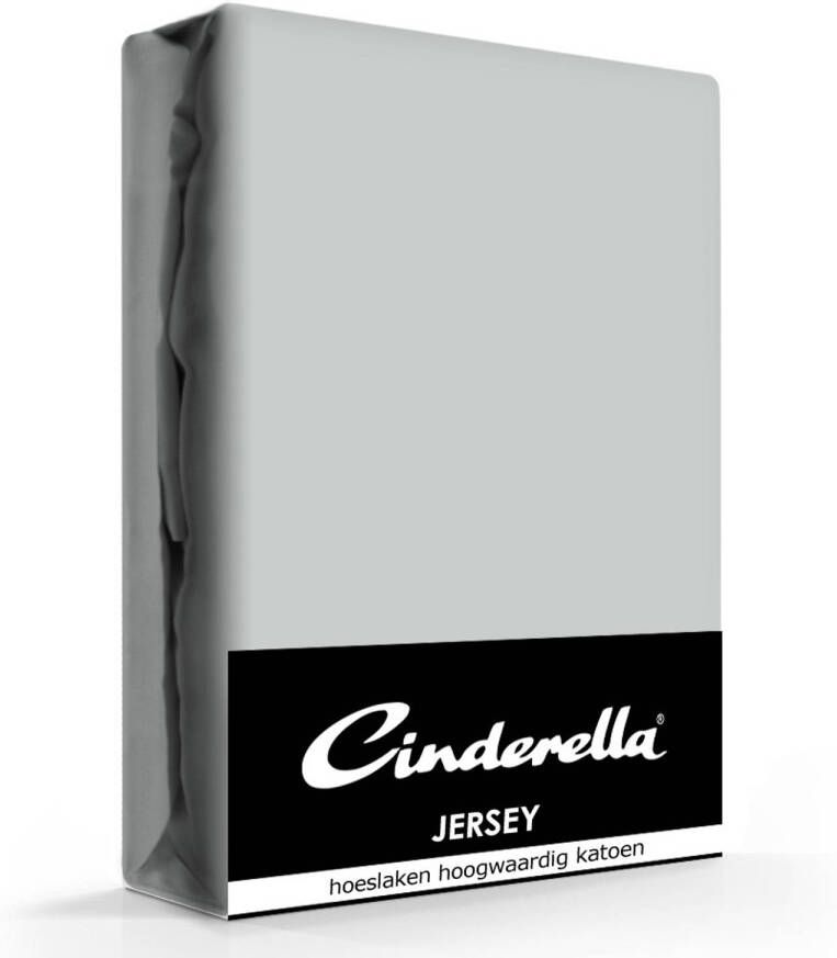 Cinderella Jersey Hoeslaken Light Grey-180 x 210 220 cm