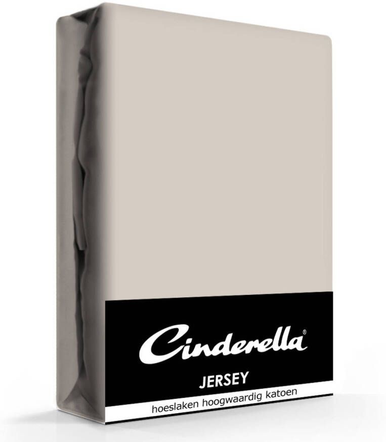 Cinderella Jersey Hoeslaken Taupe-140 x 210 220 cm