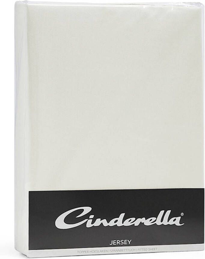 Cinderella Jersey Topper Hoeslaken Ivory-Lits-jumeaux (160x200 210 cm)