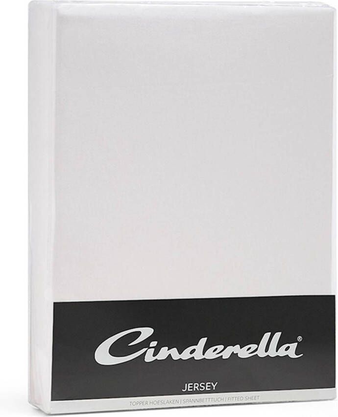Cinderella Jersey Topper Hoeslaken Wit-2-persoons (140x200 210 cm)