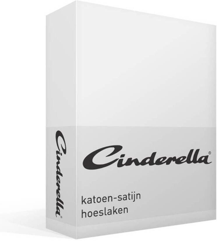 Cinderella katoen-satijn hoeslaken 100% katoen-satijn Lits-jumeaux (180x220 cm) White - Foto 2