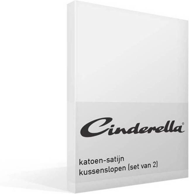 Cinderella Sundays Kussensloop Satijn Set van 2 Kussenslopen 60x70cm Wit - Foto 2