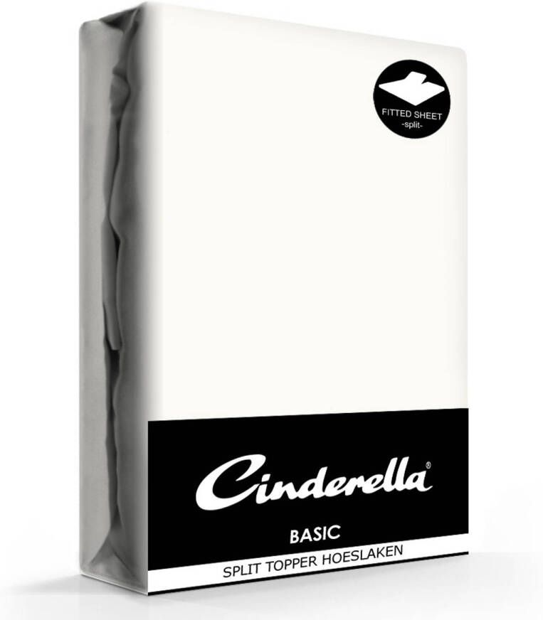 Cinderella Splittopper Hoeslaken Basic Percaline Ivory-180 x 200 cm