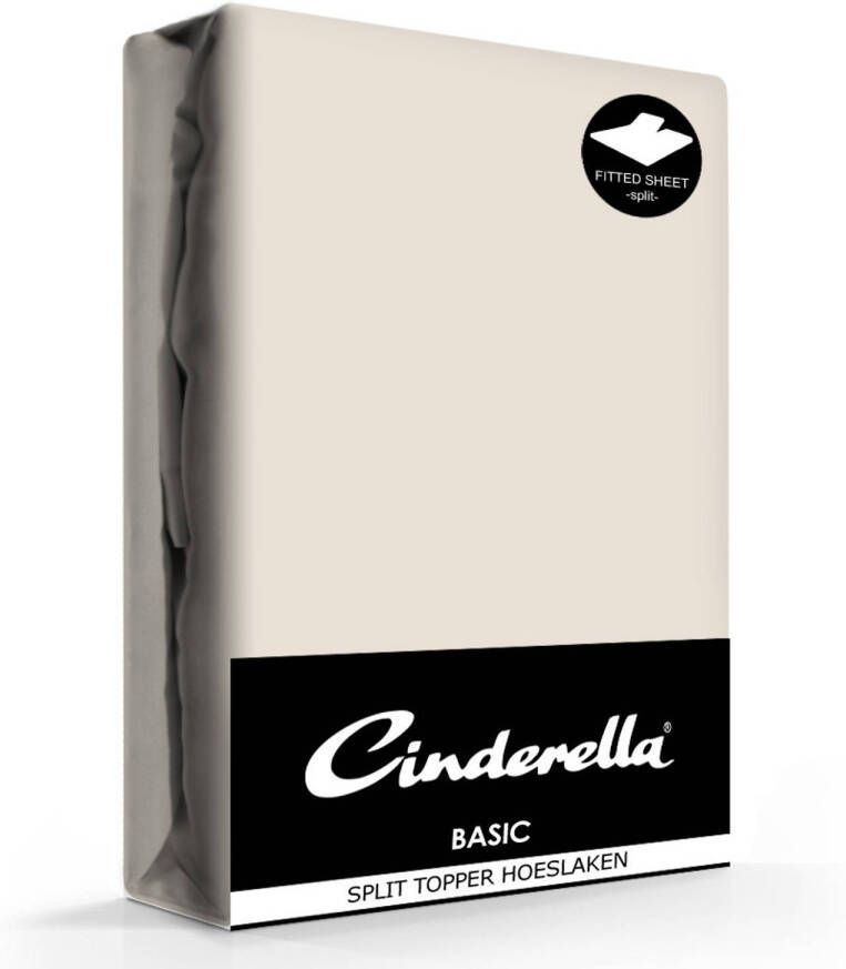 Cinderella Weekend Hoeslaken Single Split Topper Katoen 180x210 cm tot 15 cm Taupe - Foto 3