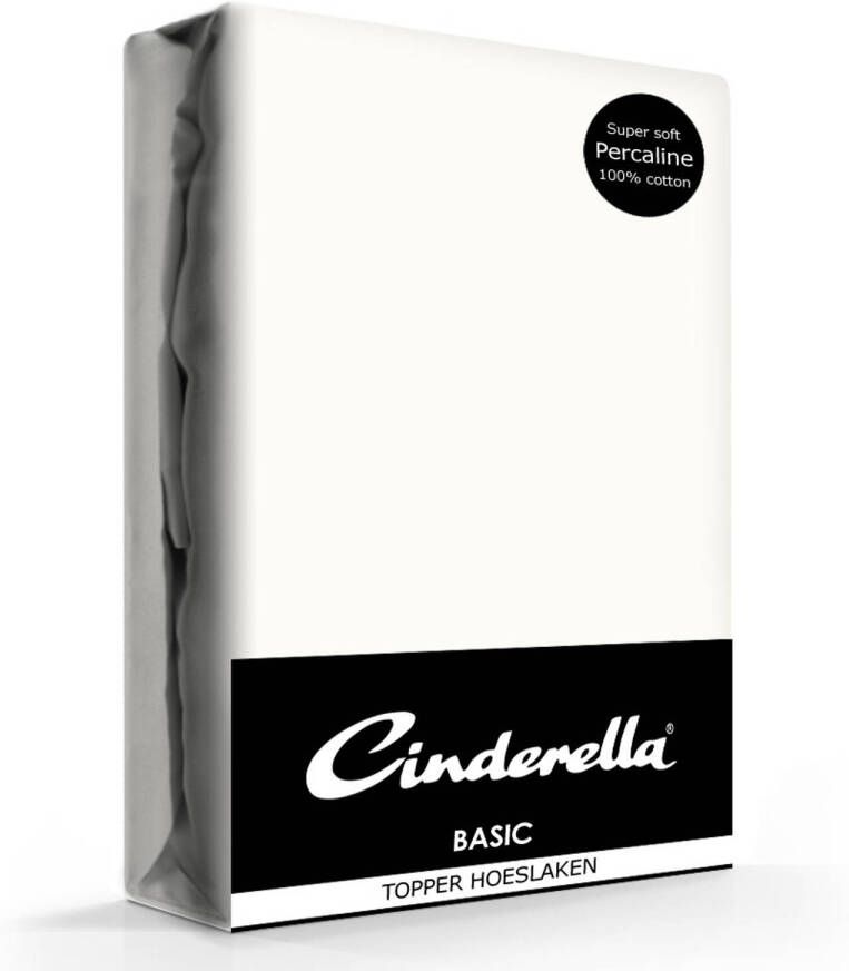 Cinderella Topper Hoeslaken Basic Percaline Ivory-90 x 210 cm