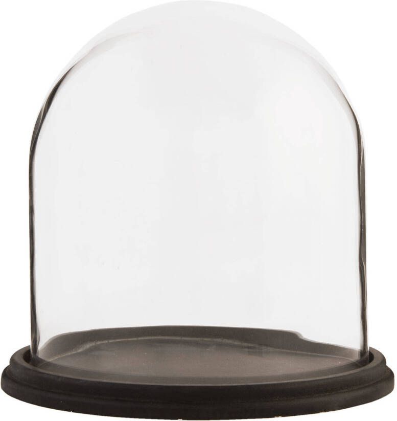 Clayre & Eef Stolp Ø 23*22 cm Transparant Glas Rond Glazen Stolp op Voet