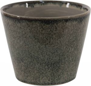 Clayre & Eef Bloempot Ø 14*13 cm Groen Keramiek Rond Bloempot binnen Plantenpot Plant pot