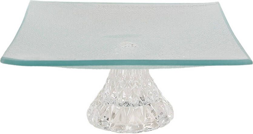 Clayre & Eef Decoratie schaal 19x19x7 cm Transparant Glas Transparant