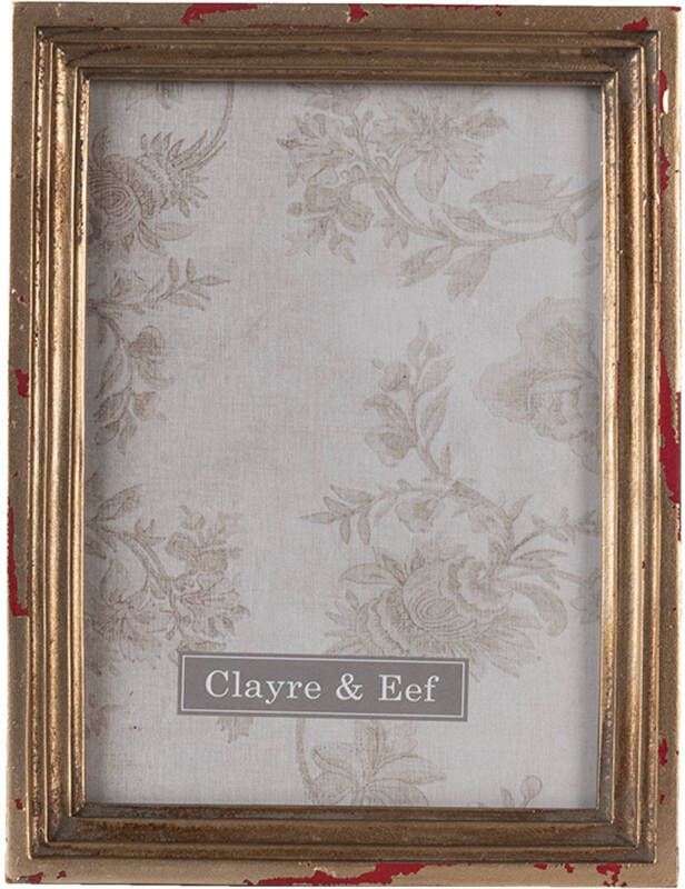 Clayre & Eef Fotolijst 13x18 cm Goudkleurig Polyresin Rechthoek