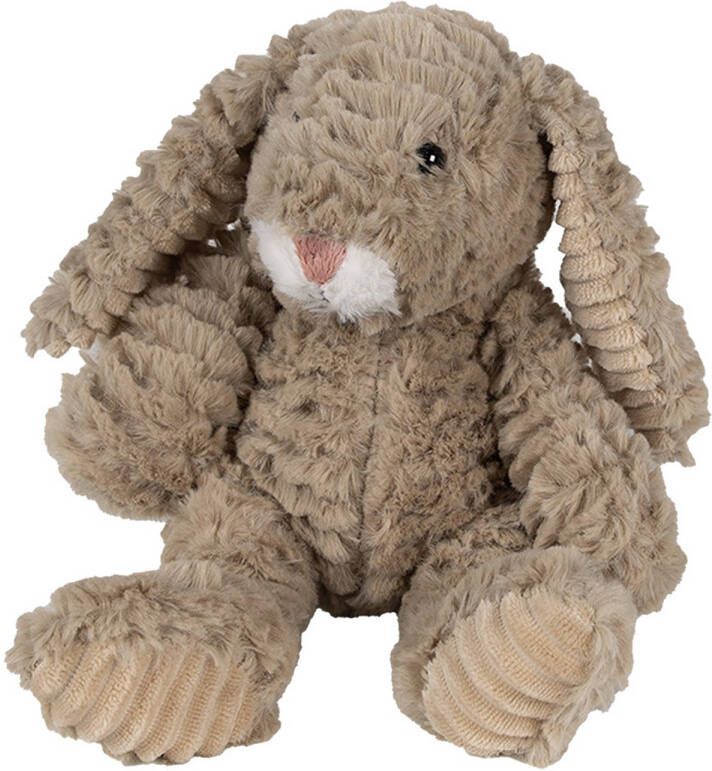 Clayre & Eef Knuffel Konijn 21 cm Bruin Pluche Bruin