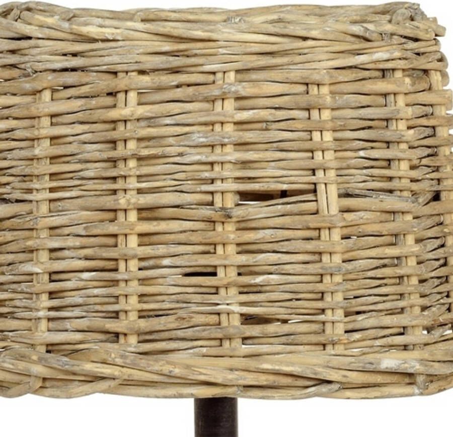 Clayre & Eef lampenkap 25x18x16 cm e27 bruin rotan