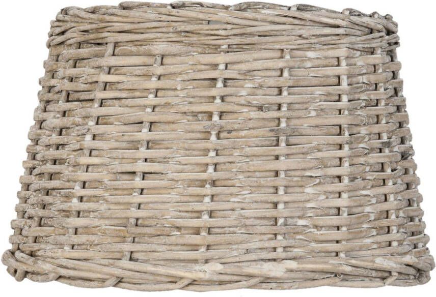 Clayre & Eef Lampenkap Ø 30x19 cm Beige Rotan Rond Rieten Lampenkap