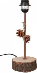 Clayre & Eef Lampenvoet Tafellamp 6LMP127 13*11*34 cm E27 max 1*60W Bruin Hout Lampvoet
