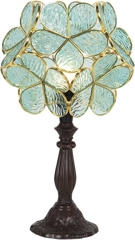 Lumilamp Tiffany Tafellamp 5LL-6066 43 cm Groen Glas in lood Tiffany BureaulampTiffany Lampen