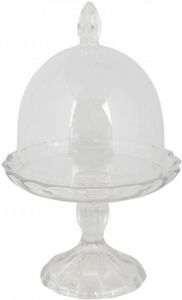 Clayre & Eef Stolp Ø 14*21 cm Transparant Glas Rond Glazen stolp