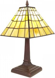 Clayre & Eef Tafellamp Tiffany ø 20* 38cm E14 max 1*40W | Bruin | 5LL 6140 |