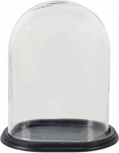 Clayre & Eef Stolp 23*16*27 cm Bruin Hout Glas Glazen Stolp