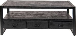 Clayre & Eef TV kast 150*45*60 cm Zwart Hout Ijzer TV meubel Kast Ladekast