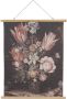 Clayre & Eef Wandkleed 80*2*100 cm Meerkleurig Hout textiel Bloemen Rechthoek Wanddoek Wandhanger Wandkaart WanddoekWandhangerWandkaart - Thumbnail 3