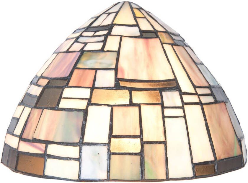 Lumilamp Wandlamp Tiffany 30*16*18 cm E14 max 1*40W Bruin Beige Glas Art Deco Driehoek Muurlamp Sfeerlamp Glas in Lood MuurlampSfeerlampGlas in Lood