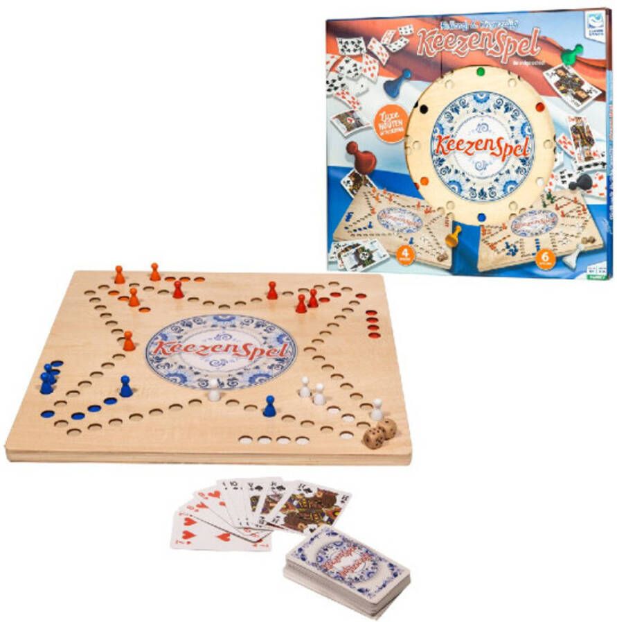 Clown Games Keezenspel Deluxe Bordspel Dubbelzijdig Hout