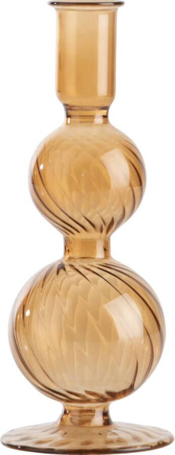 Coco Maison Swirl kandelaar 'Lizzy' (18cm hoog) Oranje