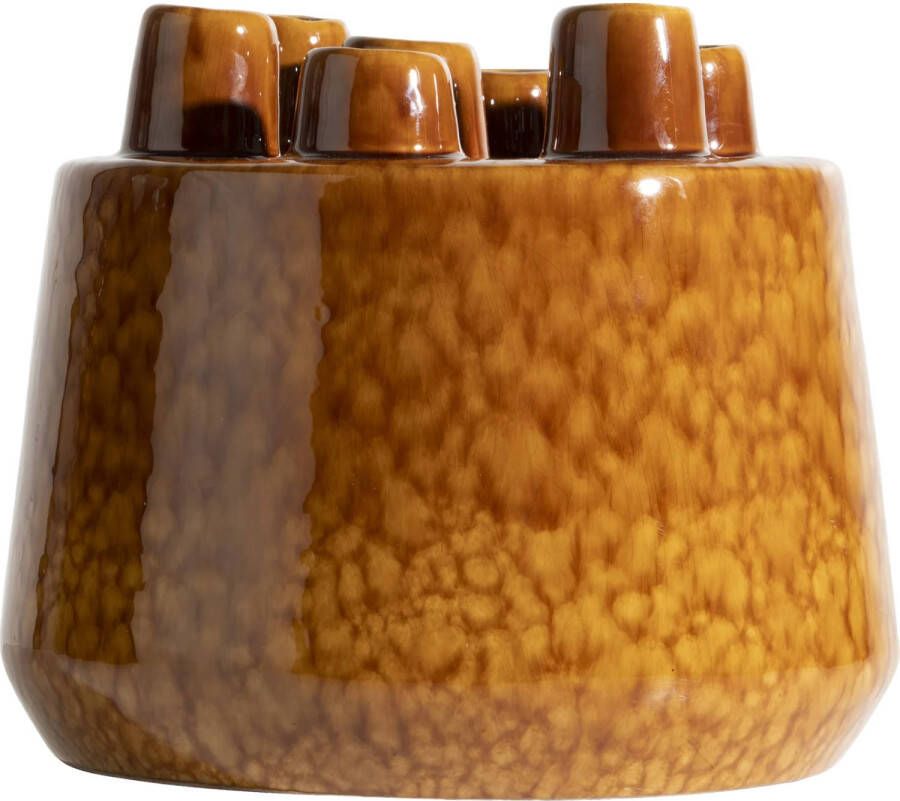 COCO maison | Safia vaas H15cm bruin | Woonaccessoires | Vaas