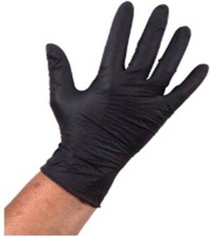 Comfort Handschoen Nitril Zwart Ongepoederd M (100 stuks)