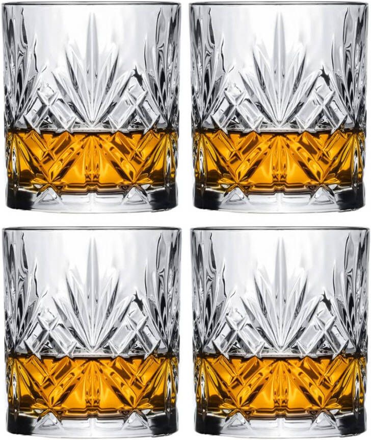 Cookinglife Whiskey Glazen Cocktailglazen Waterglazen Moy 340 ml 4 stuks