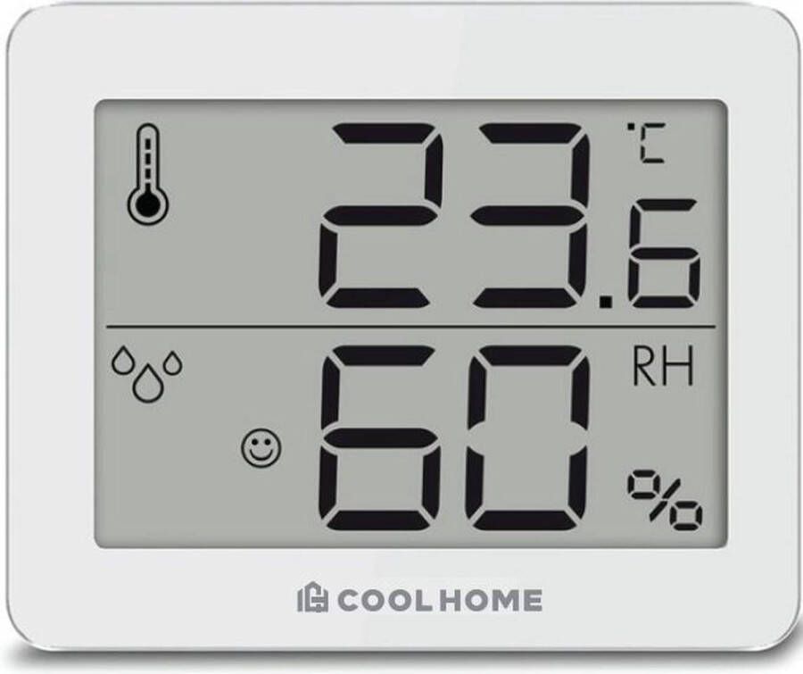 CoolHome HM 2101 Thermometer Hygrometer Thermo Hygrometer Wit Design