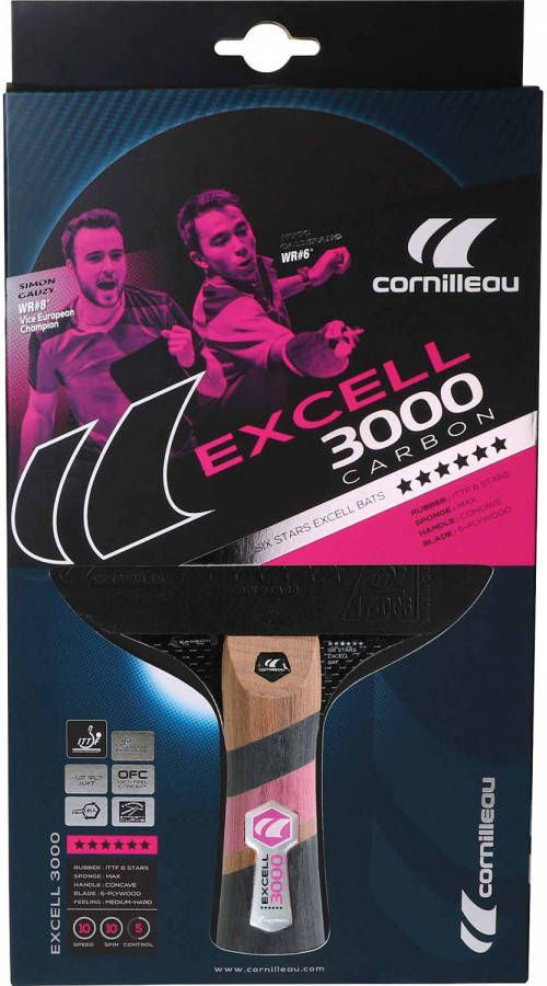 Cornilleau Excell 3000 Carbon bat indoor Excell 3000 Carbon bat indoor