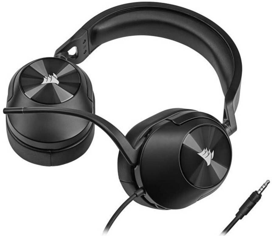 Corsair HS55 STEREO gamingheadset Koolstof comfortabel en geluidskwaliteit