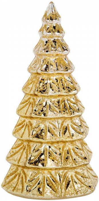 Cosy&Trendy 1x stuks led kaarsen kerstboom kaars goud D9 x H19 cm Woondecoratie Elektrische kaarsen Kerstversiering