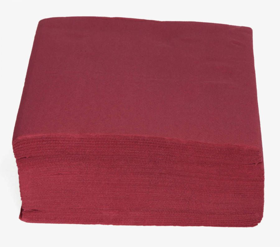 Cosy & Trendy 40x stuks luxe kwaliteit servetten bordeaux rood 38 x 38 cm Feestservetten