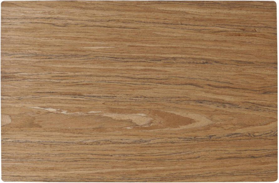 Cosy & Trendy 1x Rechthoekige onderzetters placemats voor borden bruin hout print 29 x 44 cm Placemats