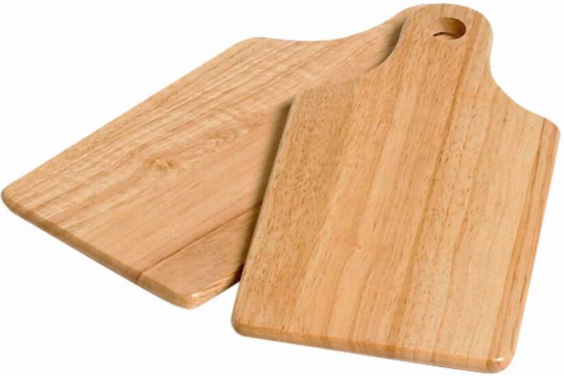 Cosy & Trendy Set van 2x stuks snijplanken serveerplanken broodplanken van hout 28 x 14 cm Snijplanken