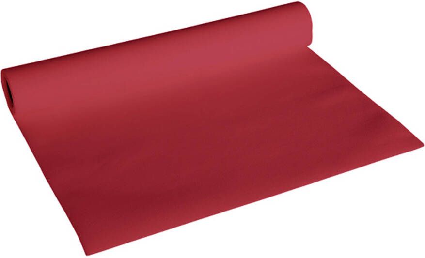 Cosy & Trendy Tafelloper papier bordeaux rood 480 x 40 cm Feesttafelkleden