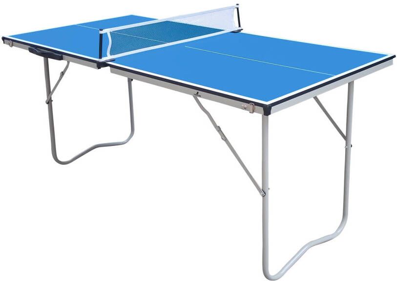 Cougar Tafeltennistafel Mini 1500 Basic inklapbaar in blauw Indoor inklapbare & draagbare tafeltennis tafel