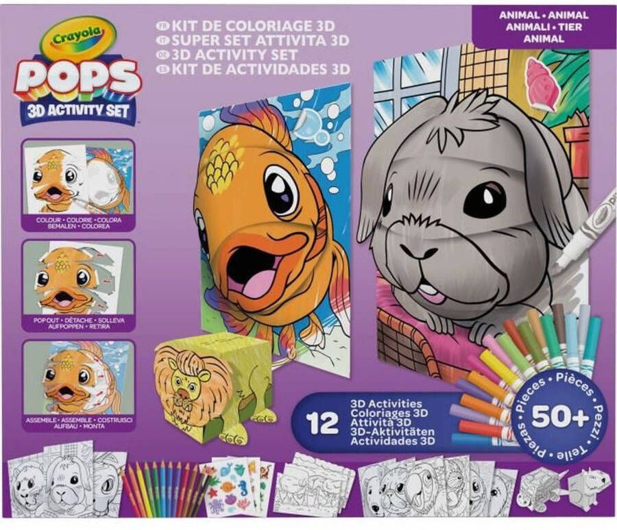 Crayola Creatief POPS 3D Color Pops Gift Set Meer dan 12 3D-activiteiten! 6-jarigen