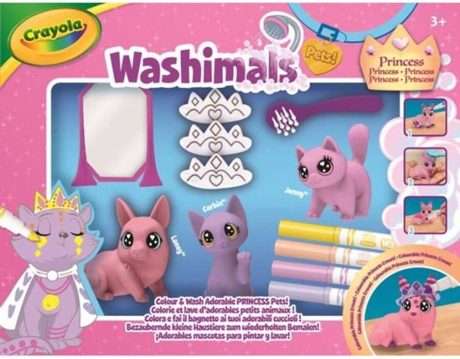 Crayola Kleurplaten Washimals Pastel Princess Pets Pasteldieren om te personaliseren! 3-jarigen