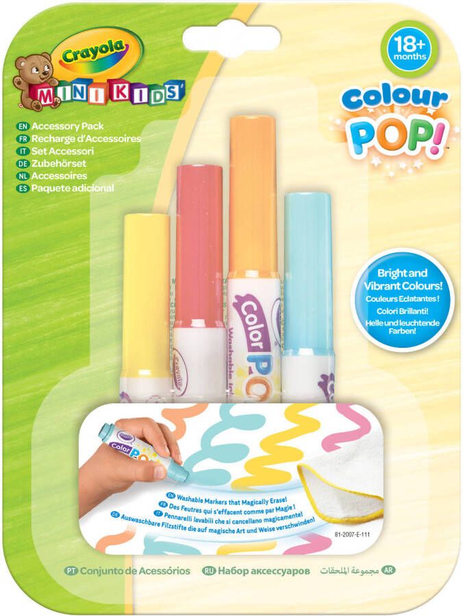Crayola Mini Kids Color Pops Refill Markers incl. veegdoek