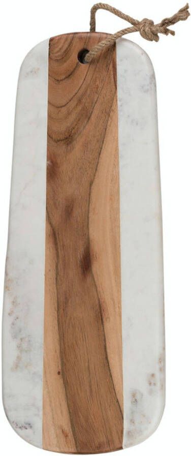 Creative Tops serveerplank Naturals 20 x 44 cm marmer hout wit